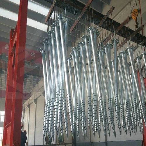 production process of adjustable screw pile with little blades(001)