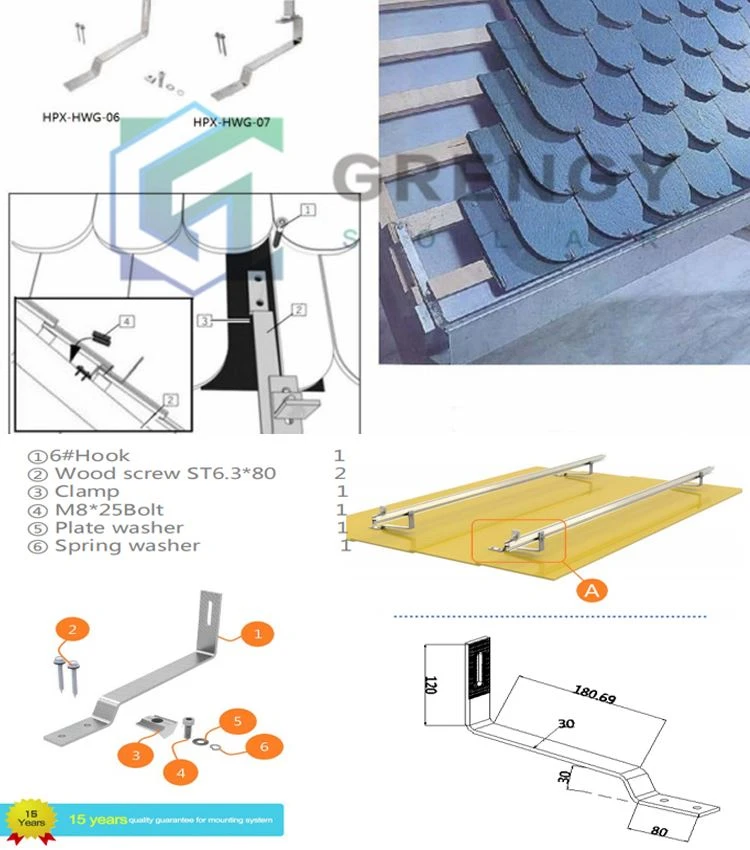 Top Sales Flat Tile Roof Solar Panel Racking System