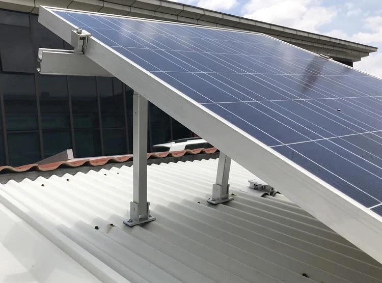 Adjustable solar panel clamps