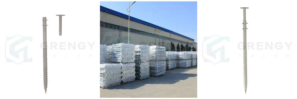 adjustable solar screw pile_