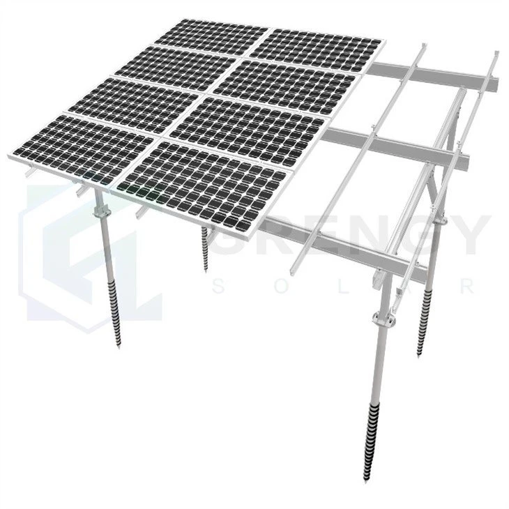 solar mounting system with screw pile with big blades