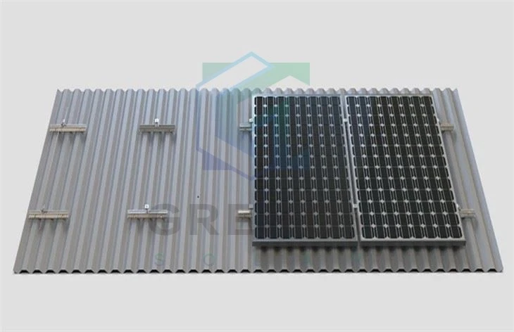 Solar Trapezoidal Metal Roof Racking Rails System